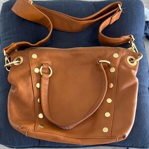 Hammitt Tan Brown Shoulder Bag with Gold Hardware